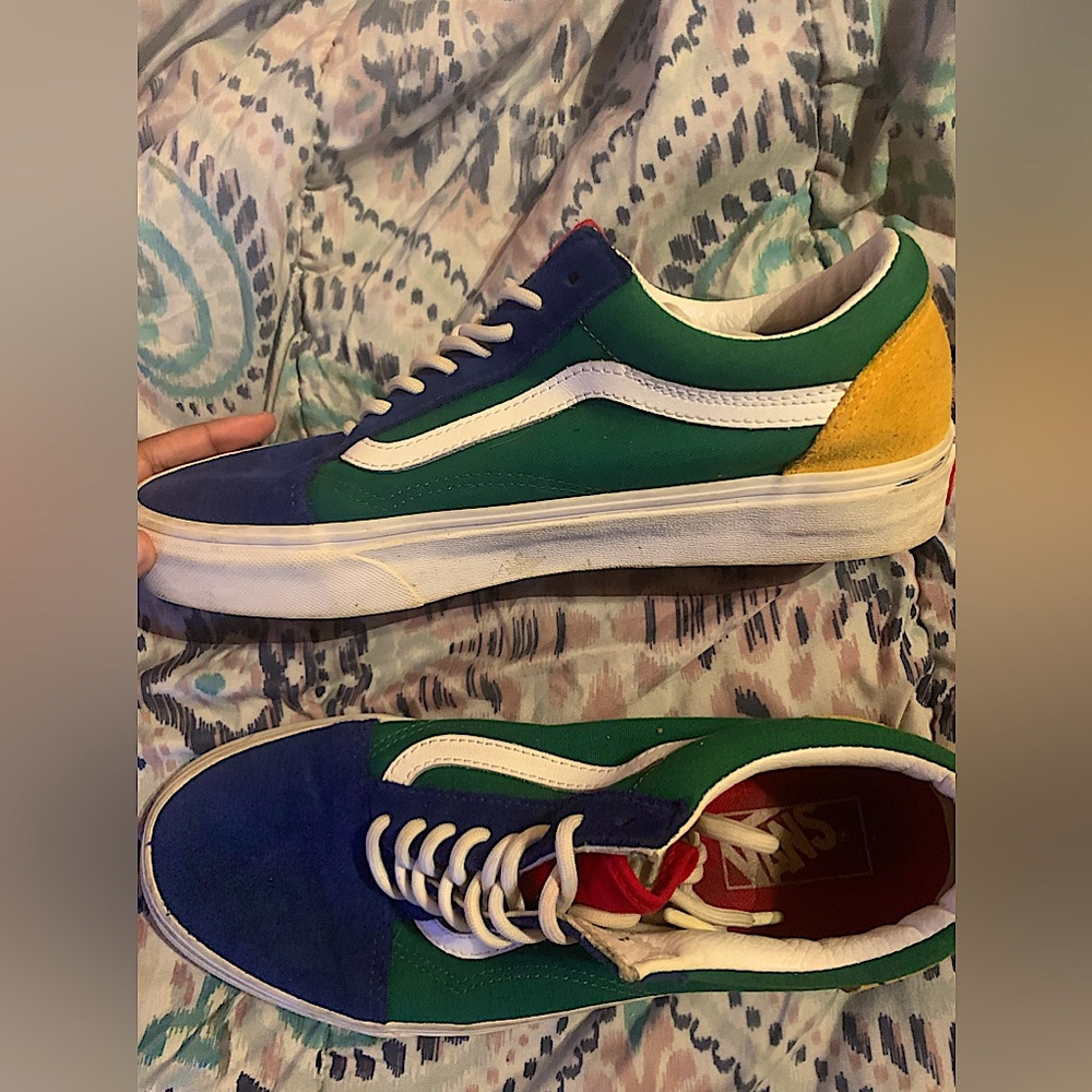 vans ! red blue yellow and green !